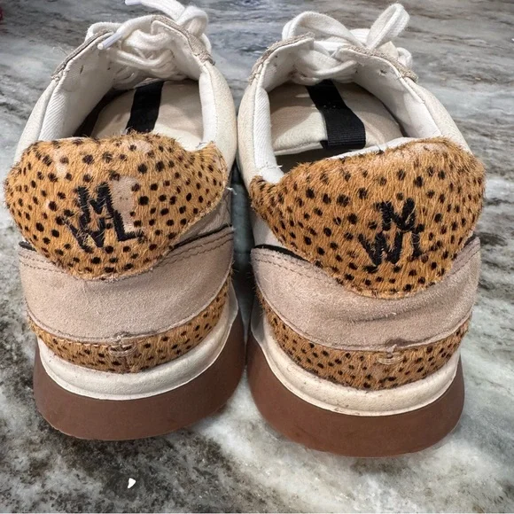 MadeWell Kick Off Sneakers in Leather & Spot Dot Calf Hair W8 - Picture 10 of 12